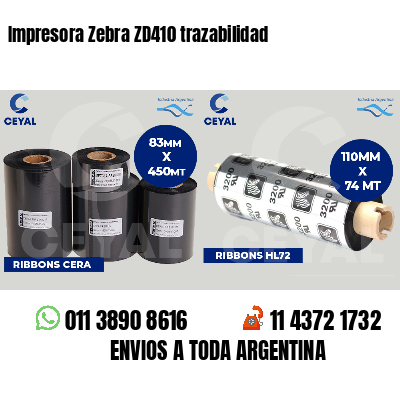 Impresora Zebra ZD410 trazabilidad