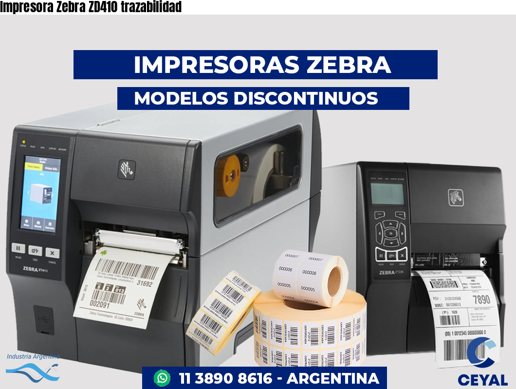 Impresora Zebra ZD410 trazabilidad