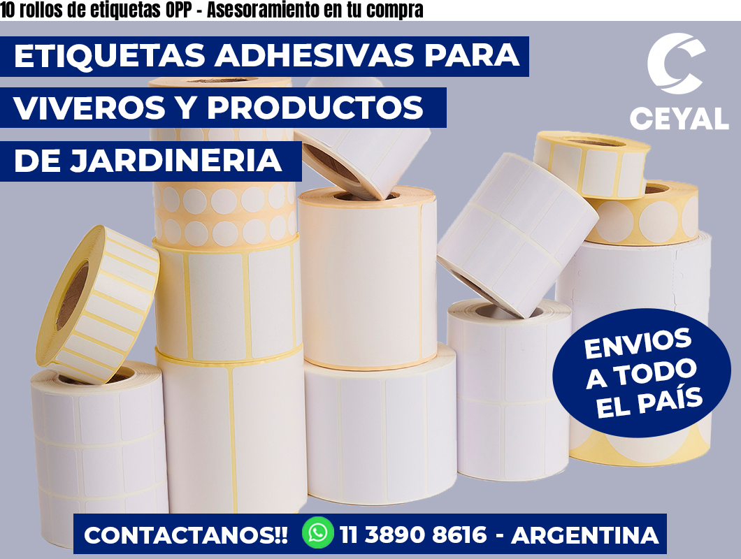 10 rollos de etiquetas OPP - Asesoramiento en tu compra