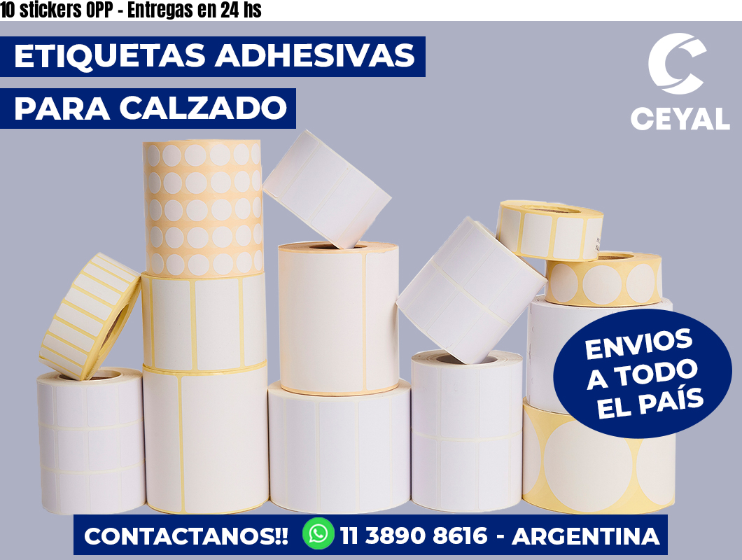 10 stickers OPP - Entregas en 24 hs