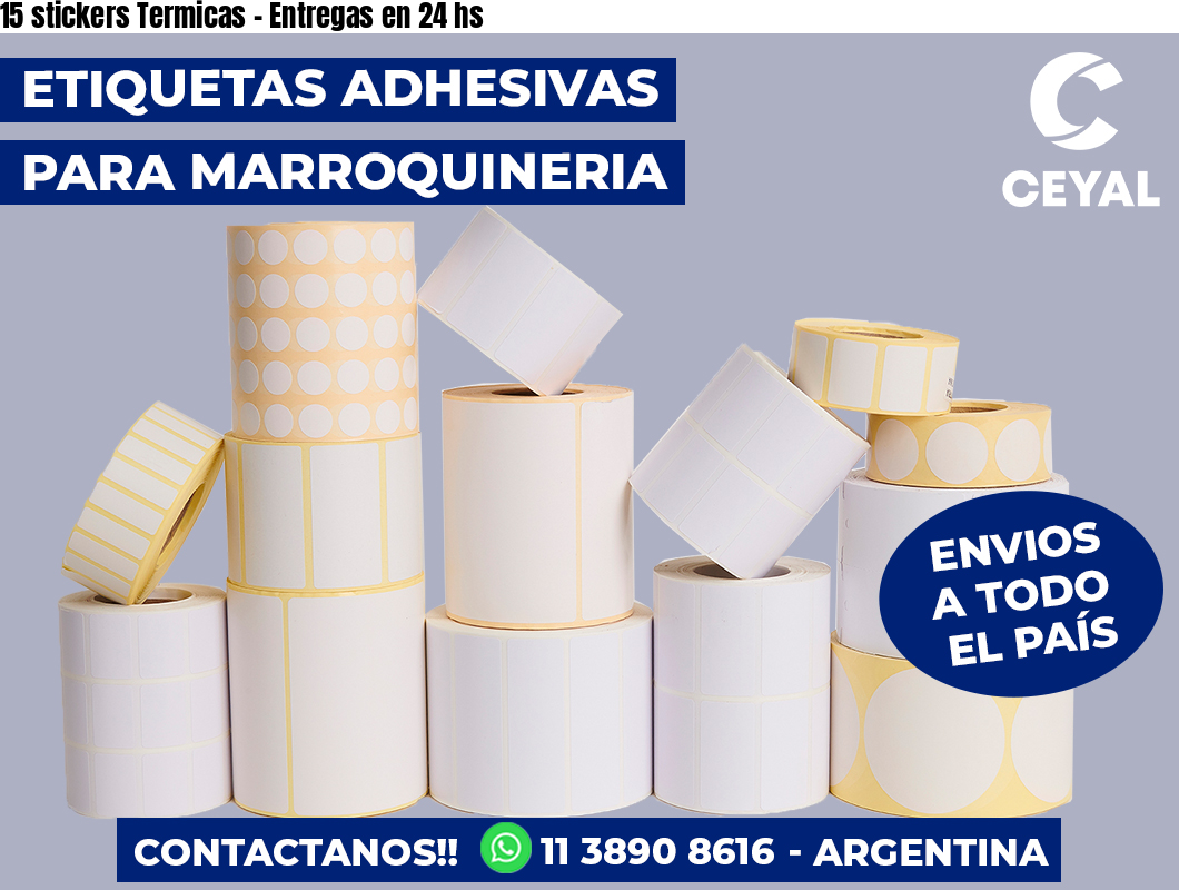 15 stickers Termicas - Entregas en 24 hs