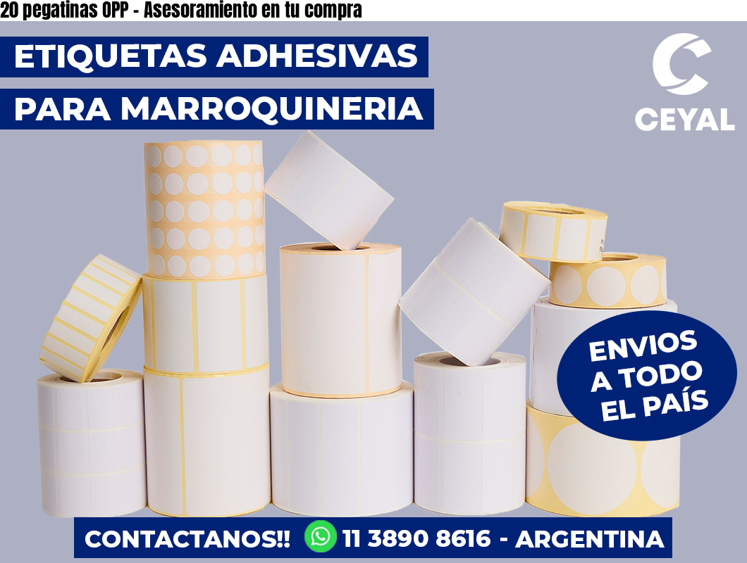 20 pegatinas OPP - Asesoramiento en tu compra