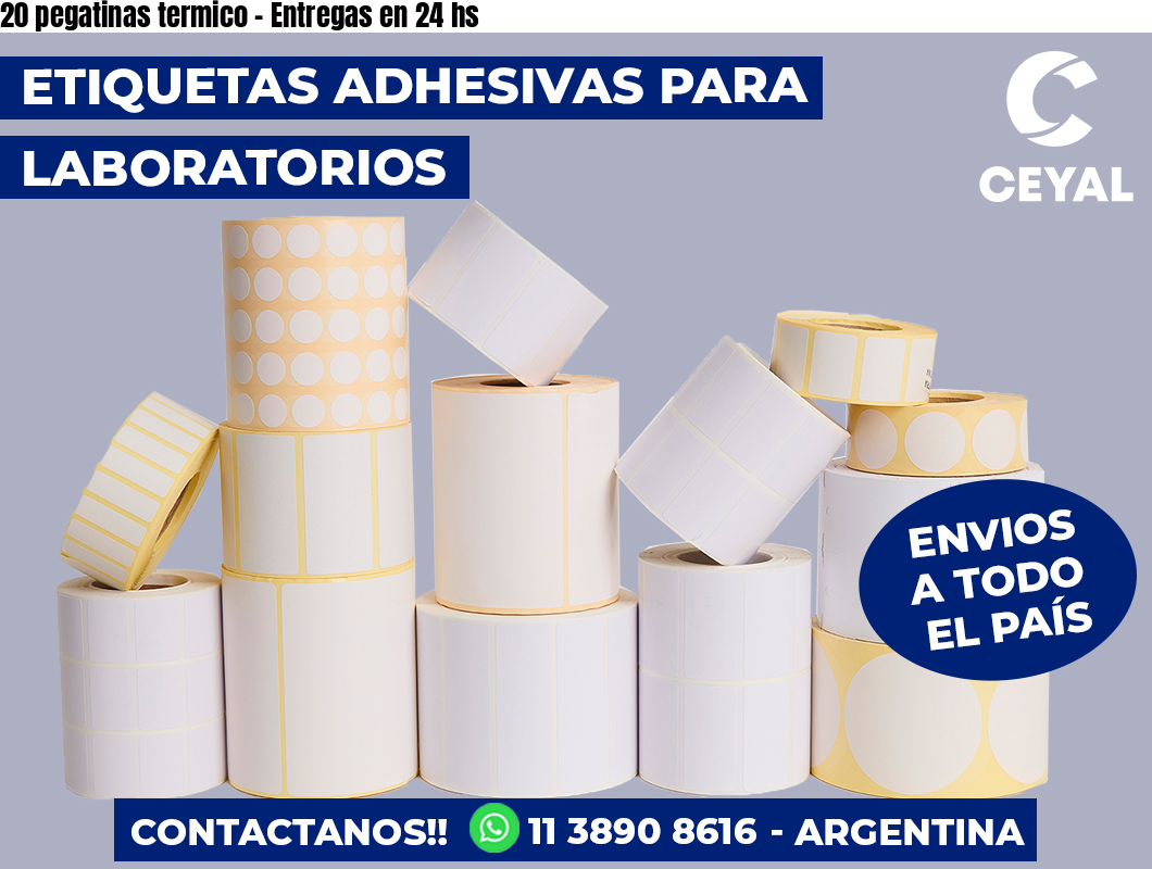 20 pegatinas termico – Entregas en 24 hs