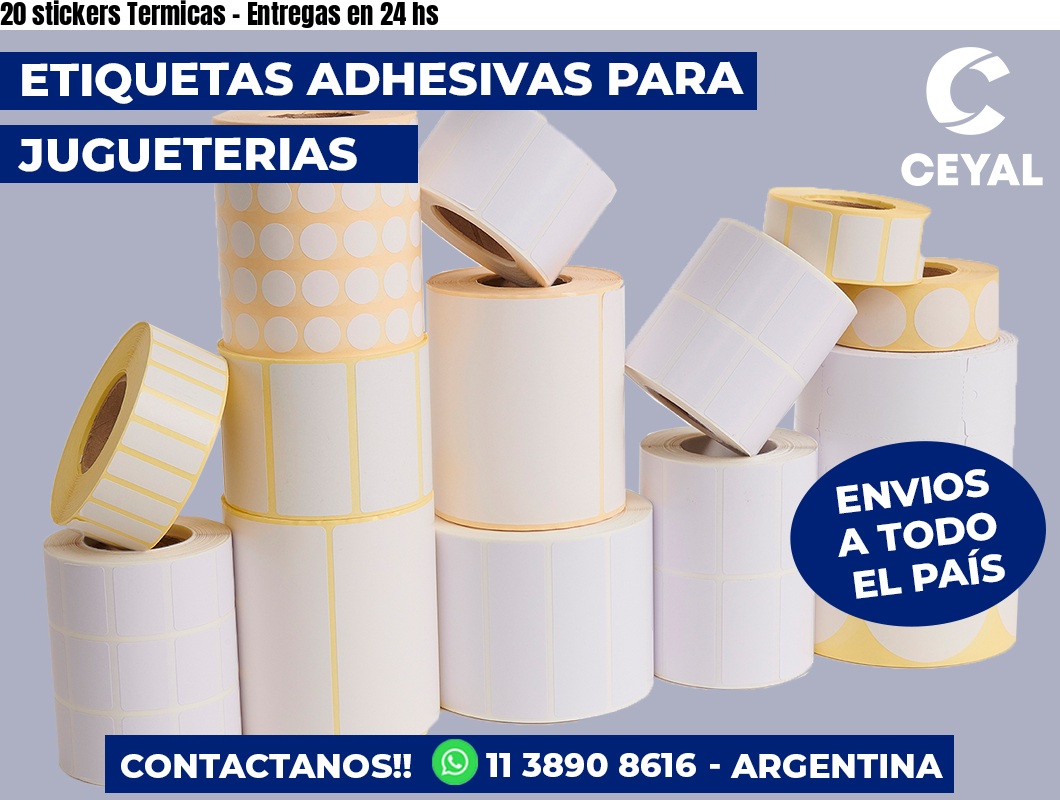 20 stickers Termicas - Entregas en 24 hs