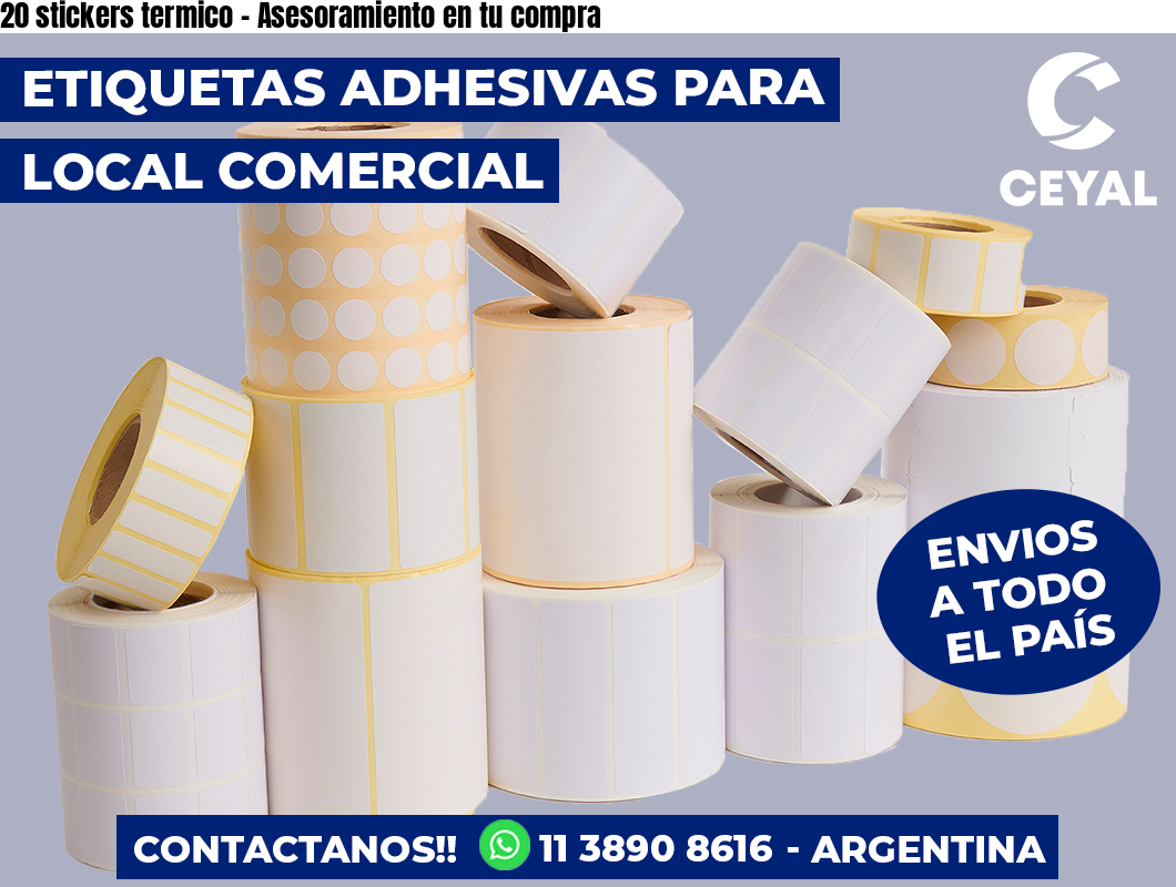 20 stickers termico - Asesoramiento en tu compra