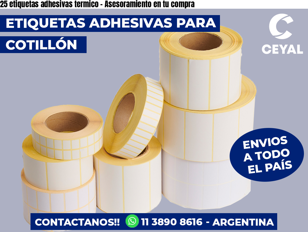 25 etiquetas adhesivas termico – Asesoramiento en tu compra