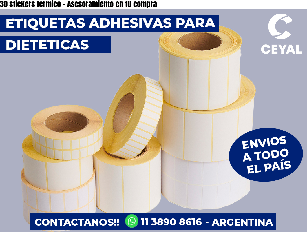 30 stickers termico - Asesoramiento en tu compra