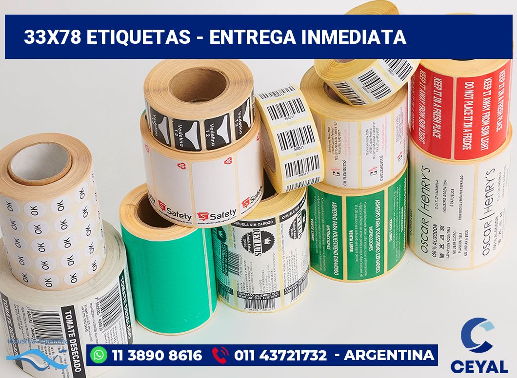 33x78 Etiquetas