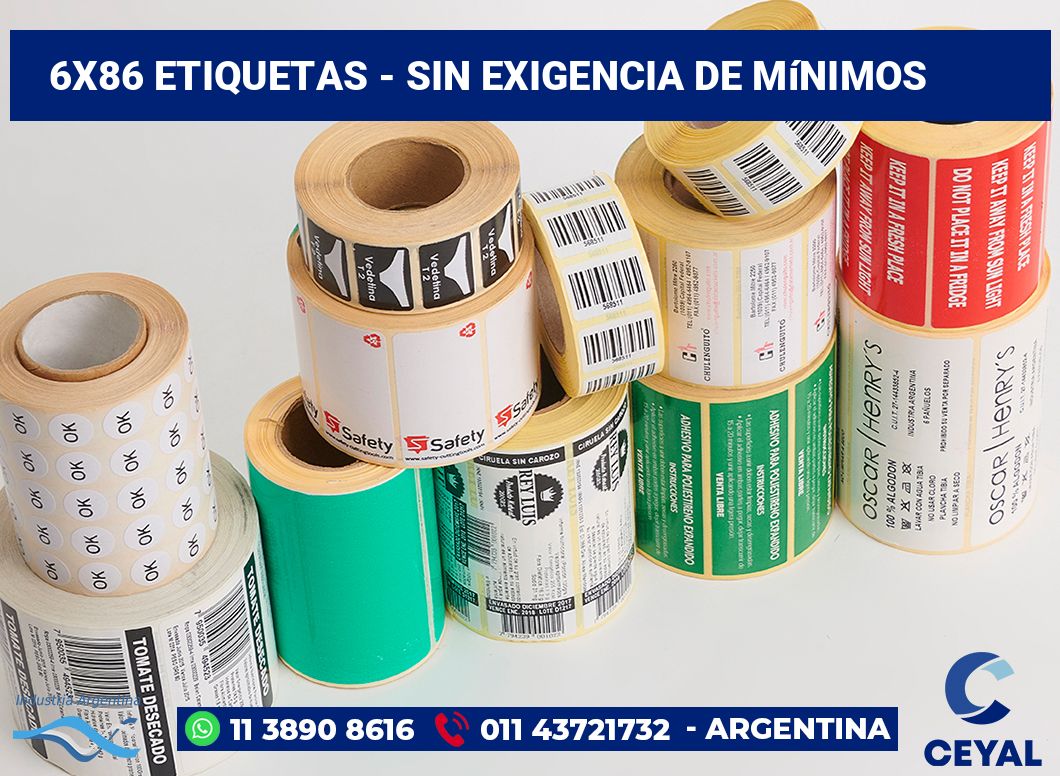 6x86 Etiquetas