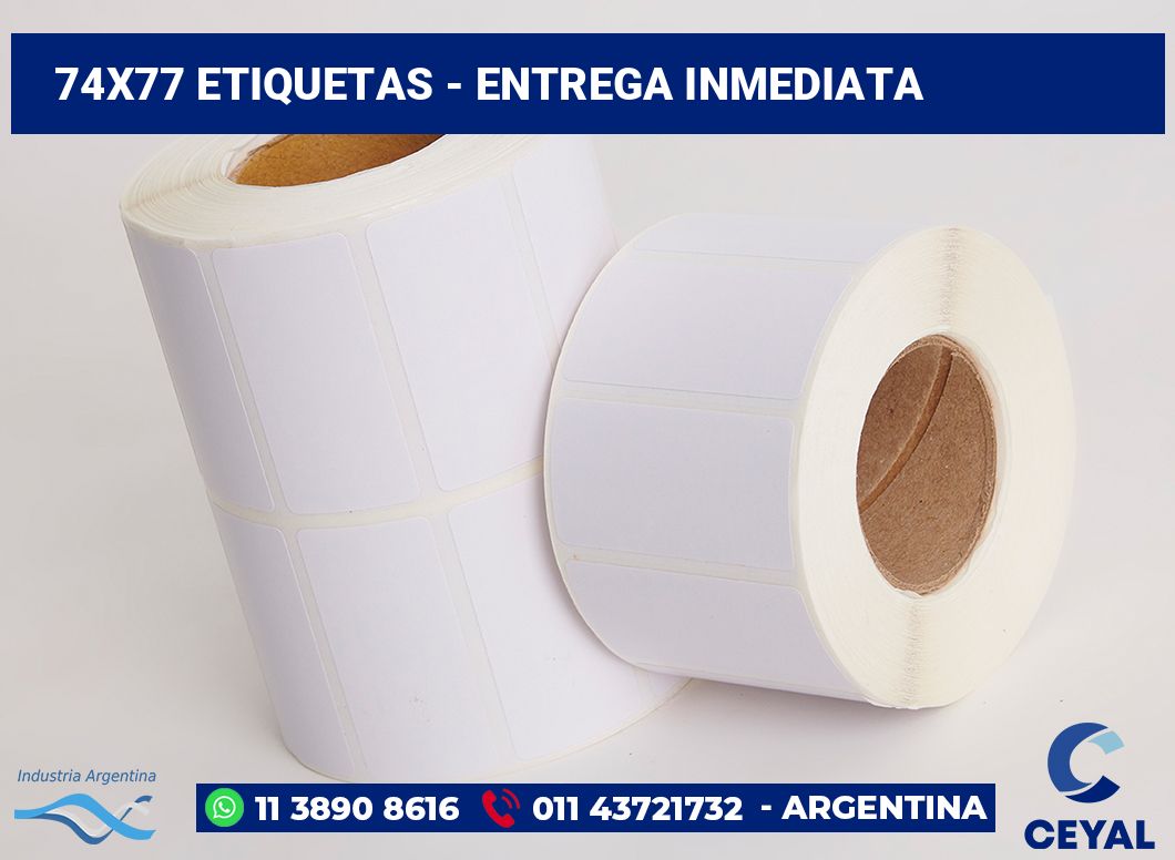 74×77 Etiquetas