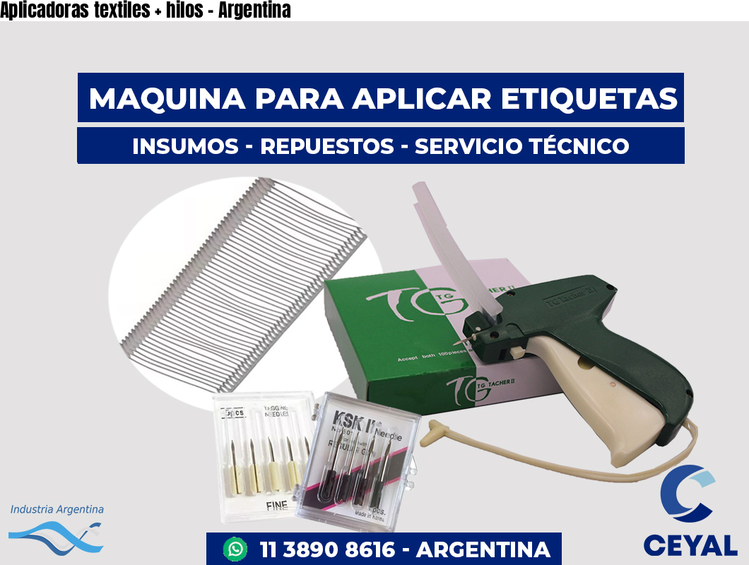 Aplicadoras textiles + hilos – Argentina