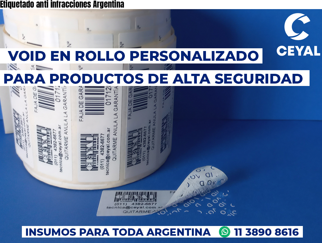 Etiquetado anti infracciones Argentina