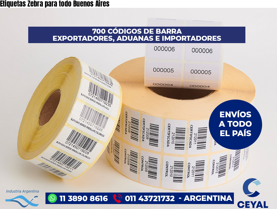 Etiquetas Zebra para todo Buenos Aires