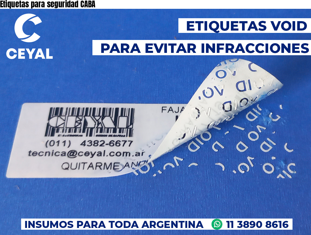 Etiquetas para seguridad CABA