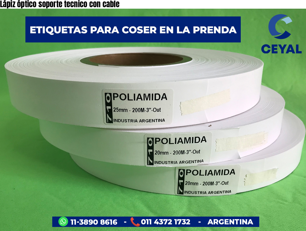 Lápiz óptico soporte tecnico con cable