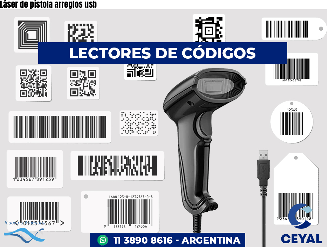 Láser de pistola arreglos usb