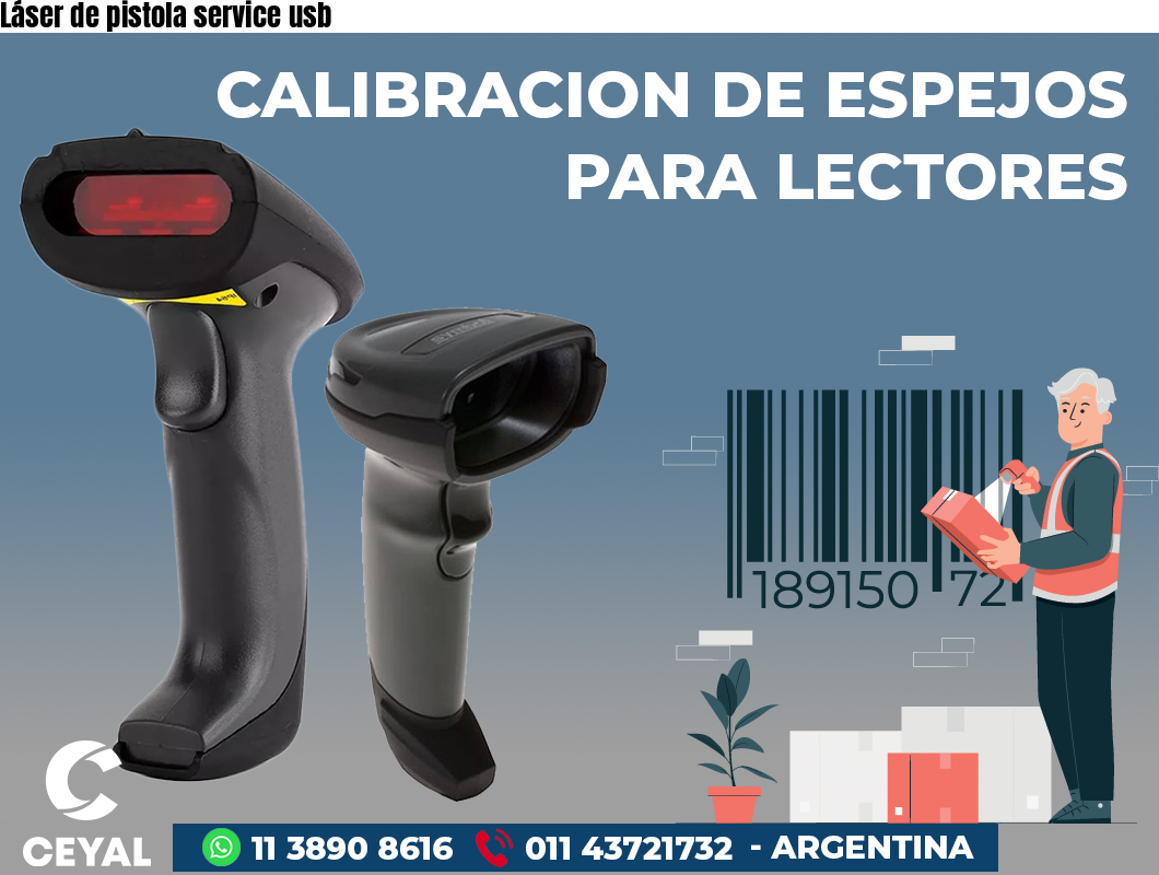 Láser de pistola service usb