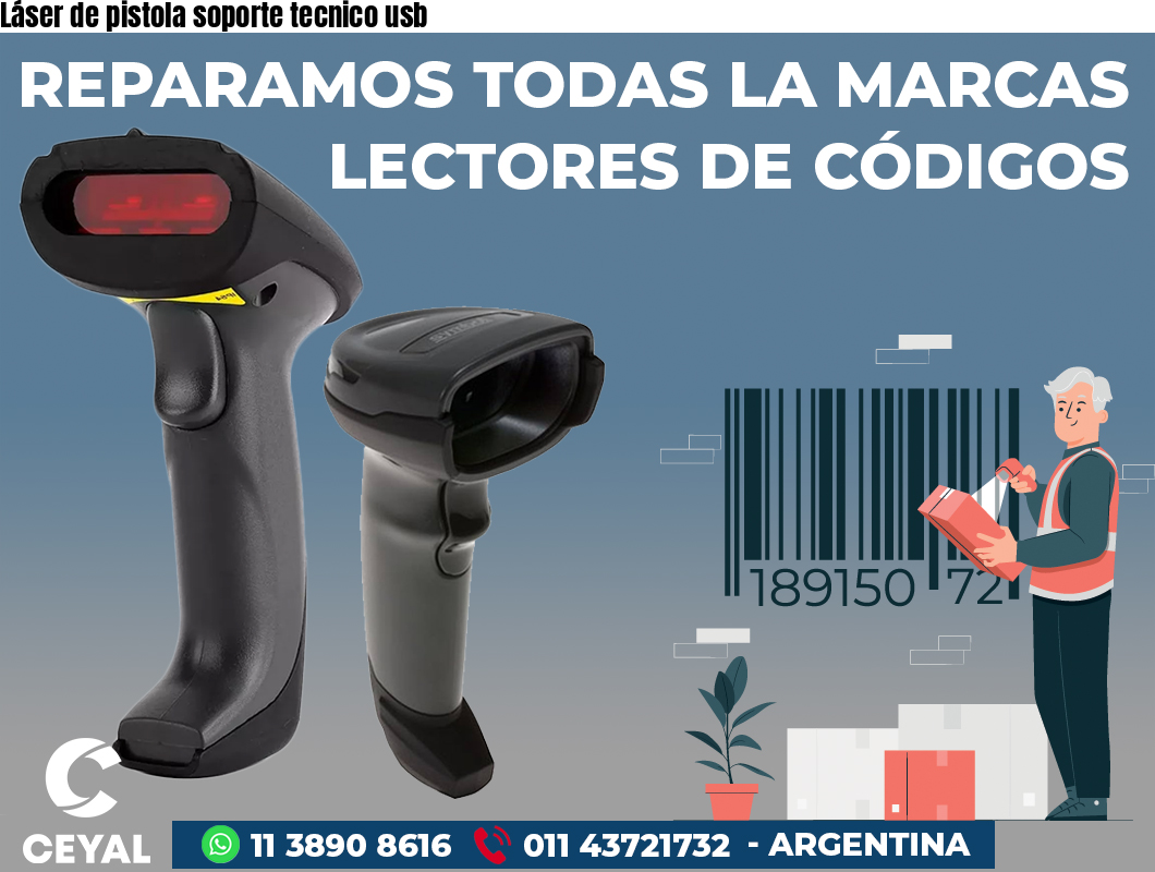 Láser de pistola soporte tecnico usb