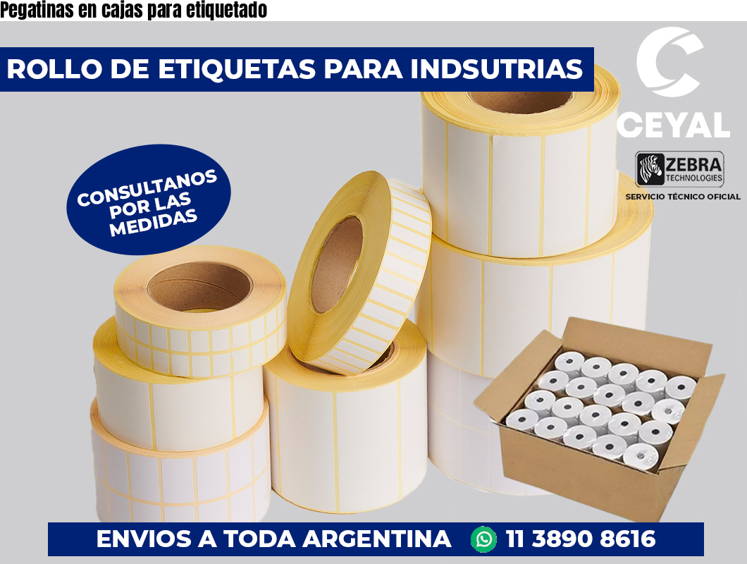 Pegatinas en cajas para etiquetado