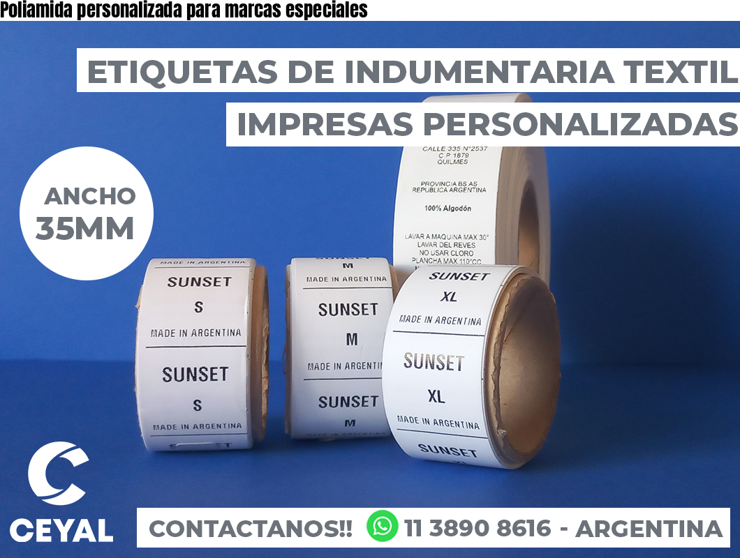 Poliamida personalizada para marcas especiales