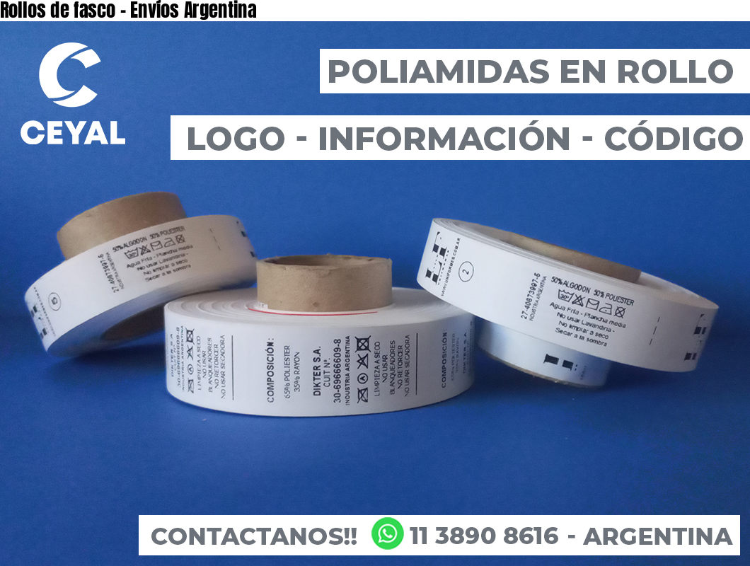 Rollos de fasco - Envíos Argentina