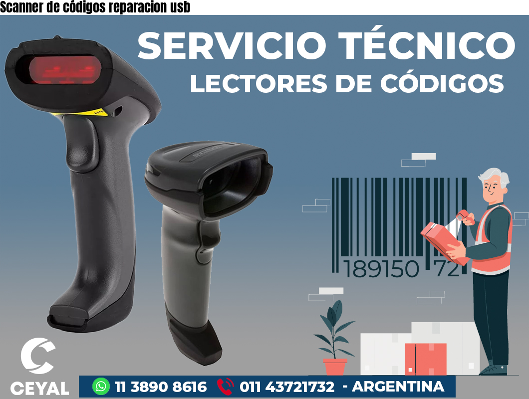 Scanner de códigos reparacion usb