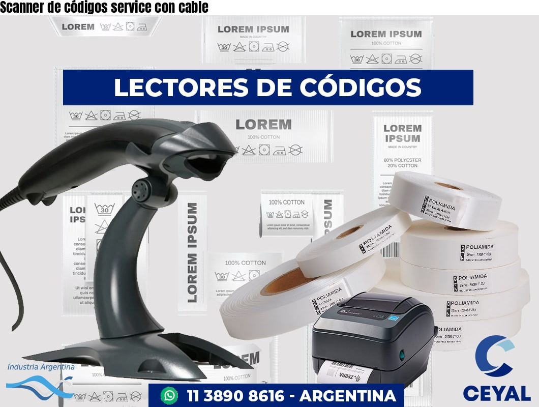 Scanner de códigos service con cable