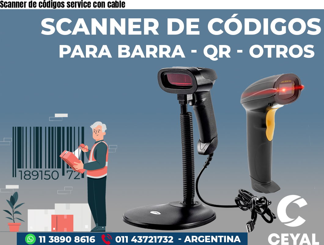 Scanner de códigos service con cable