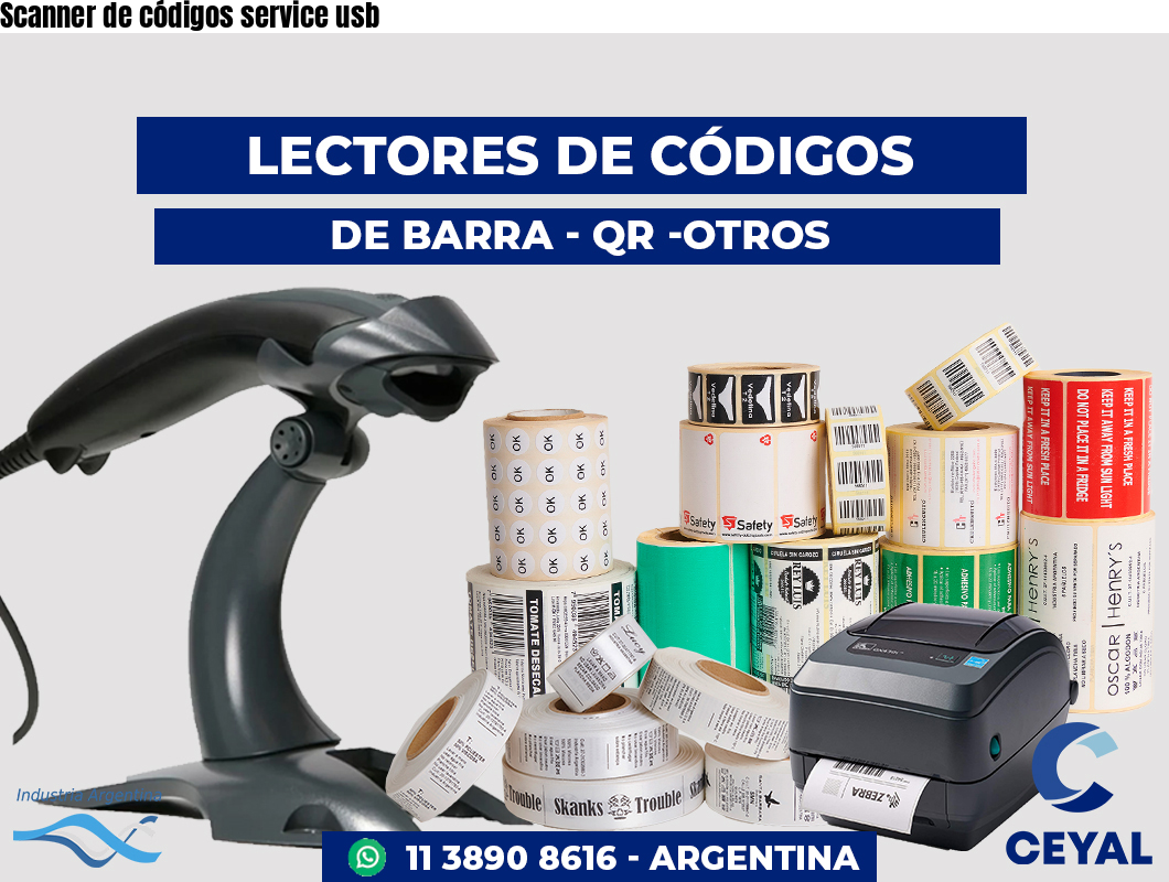 Scanner de códigos service usb