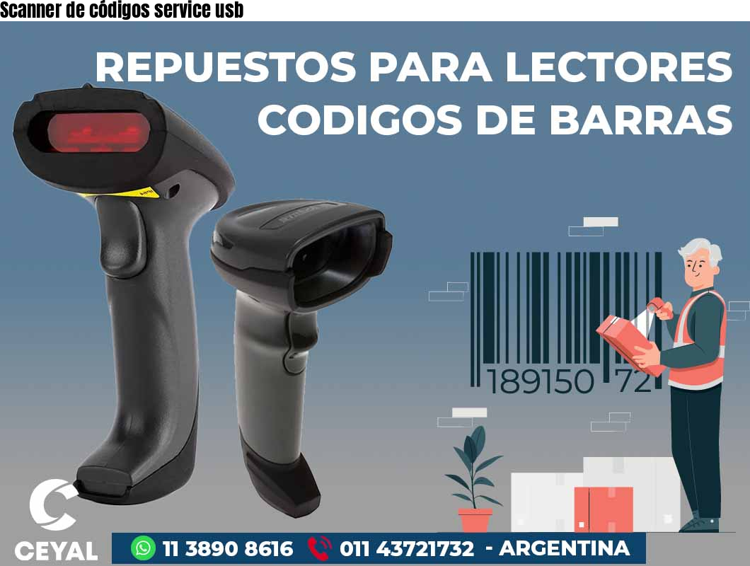 Scanner de códigos service usb