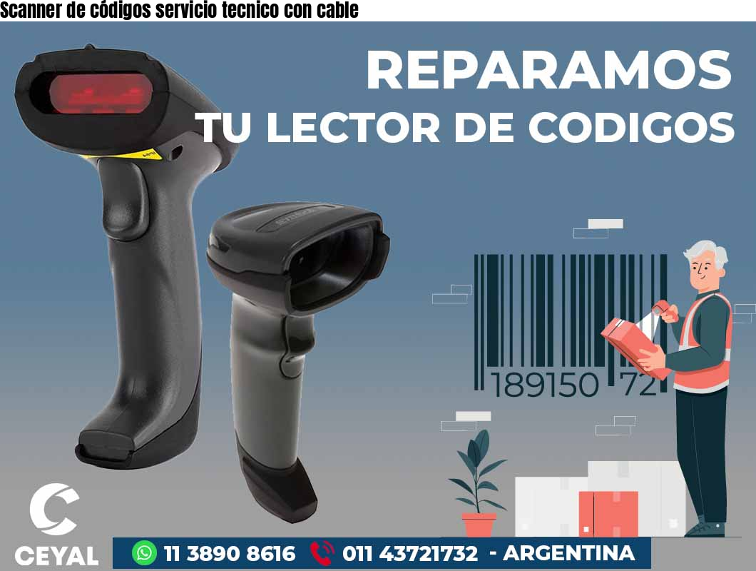 Scanner de códigos servicio tecnico con cable