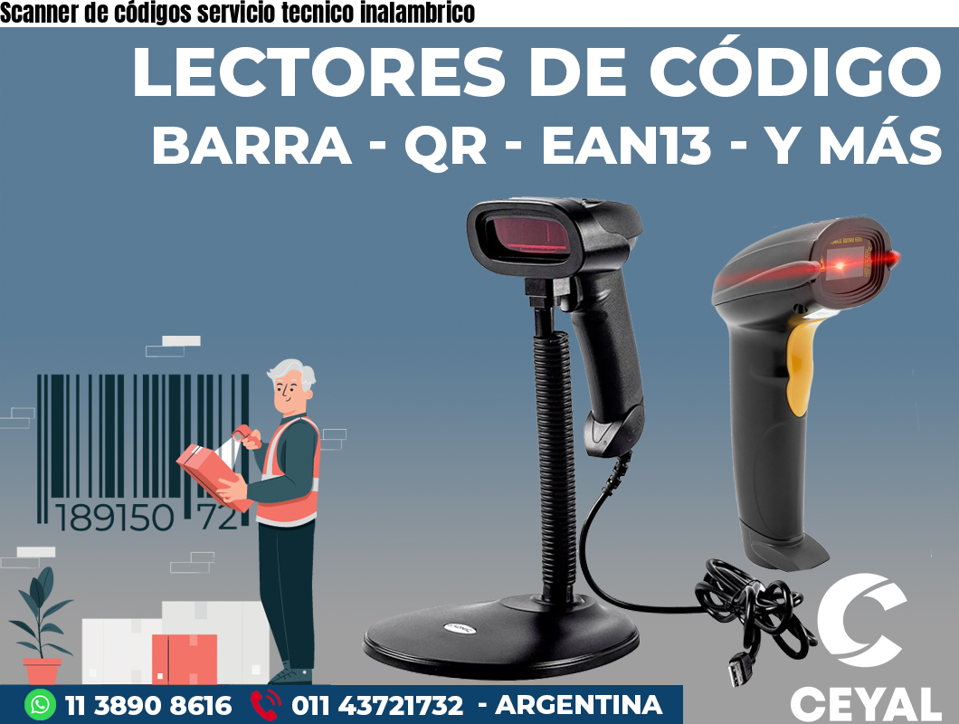 Scanner de códigos servicio tecnico inalambrico