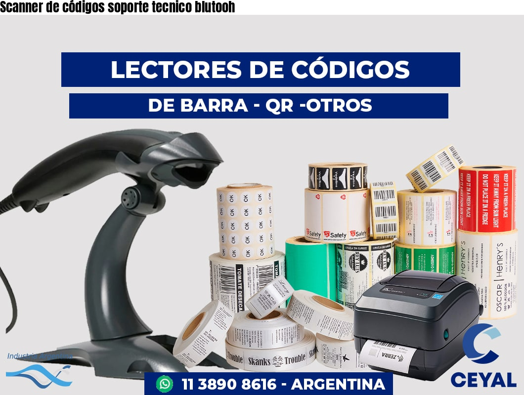 Scanner de códigos soporte tecnico blutooh