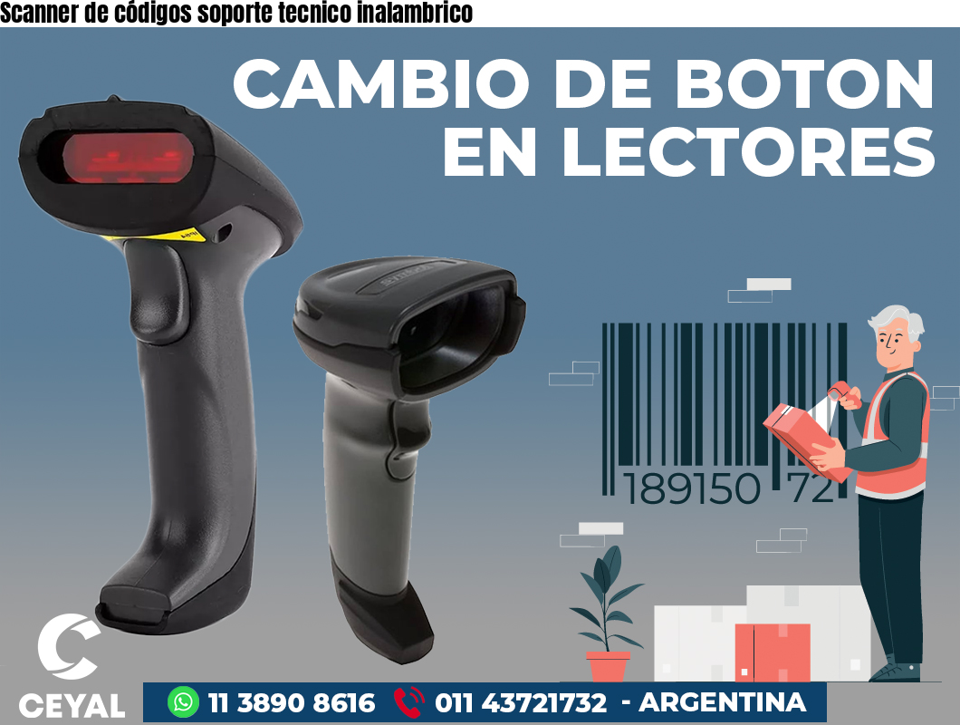 Scanner de códigos soporte tecnico inalambrico