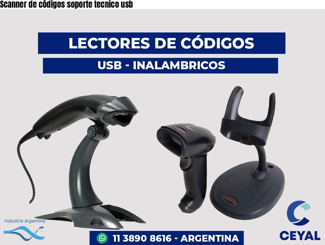 Scanner de códigos soporte tecnico usb