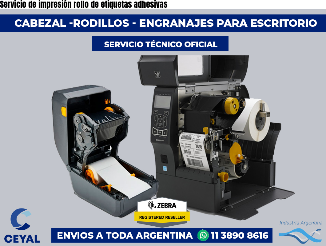 Servicio de impresión rollo de etiquetas adhesivas