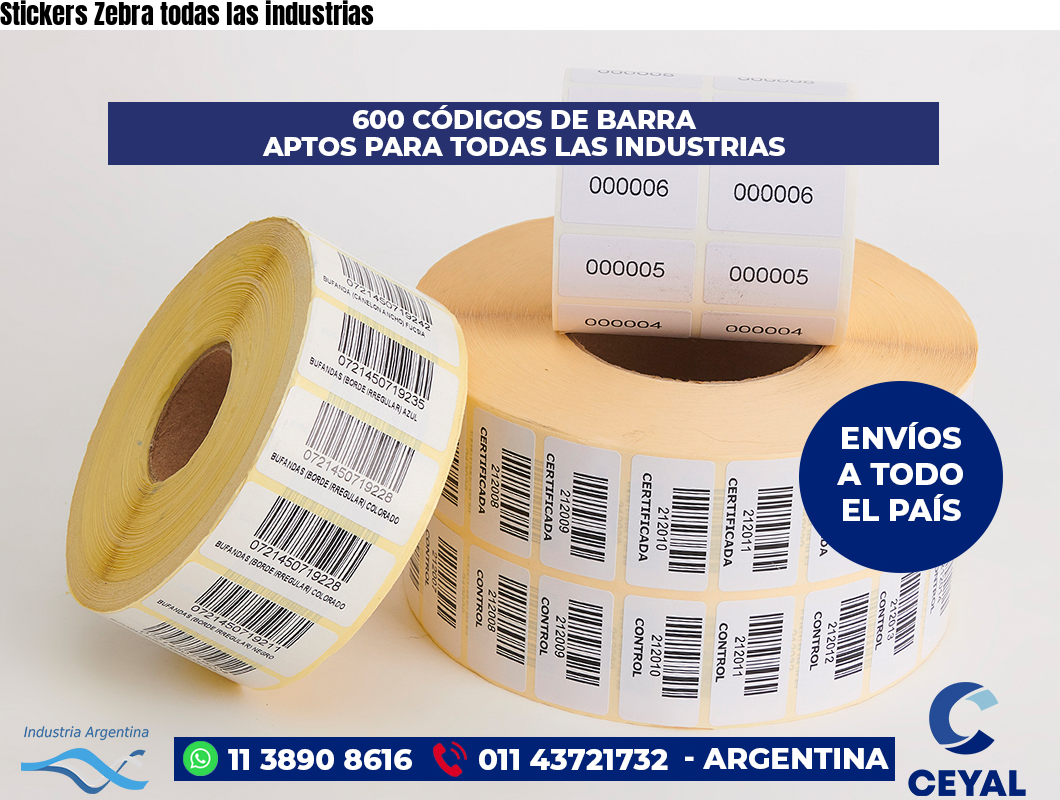 Stickers Zebra todas las industrias