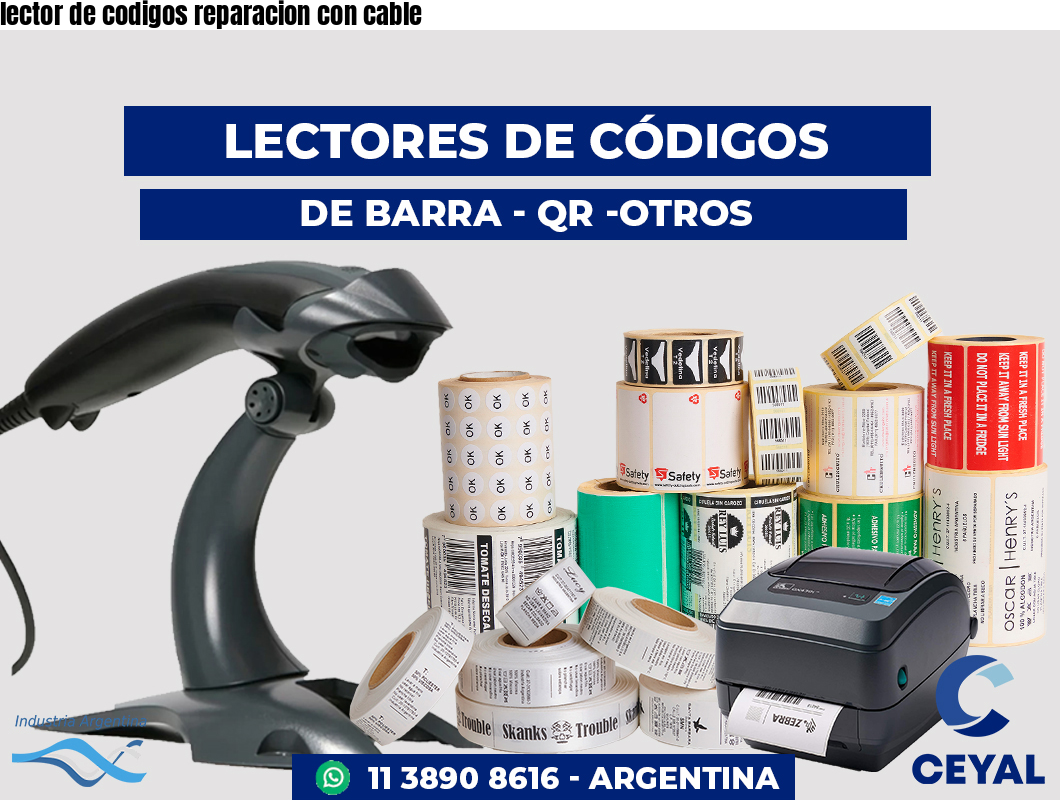 lector de codigos reparacion con cable