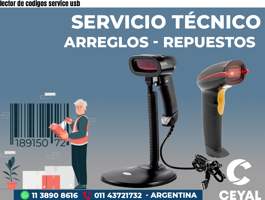 lector de codigos service usb