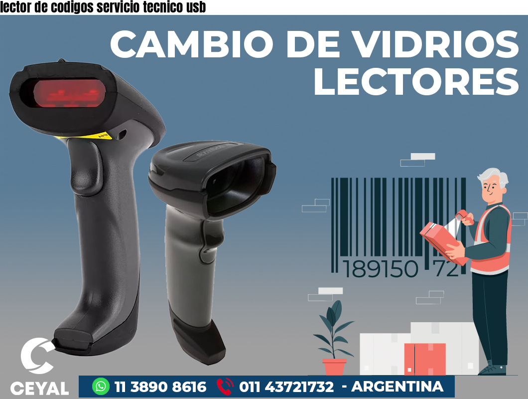 lector de codigos servicio tecnico usb