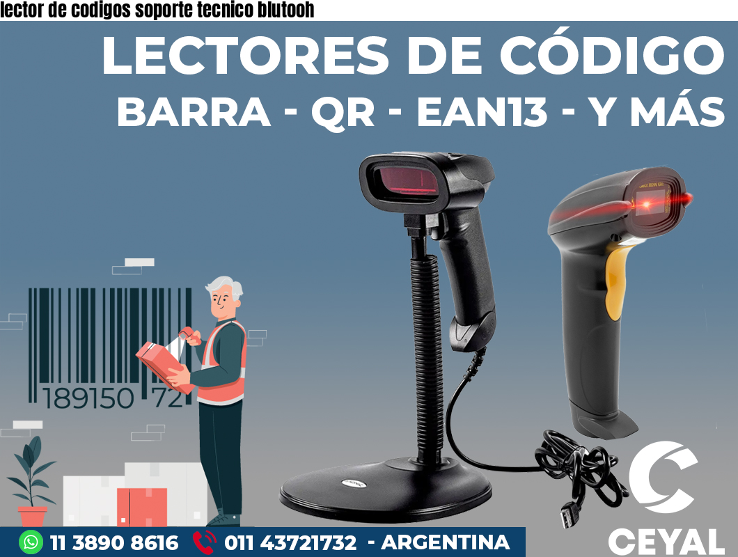 lector de codigos soporte tecnico blutooh