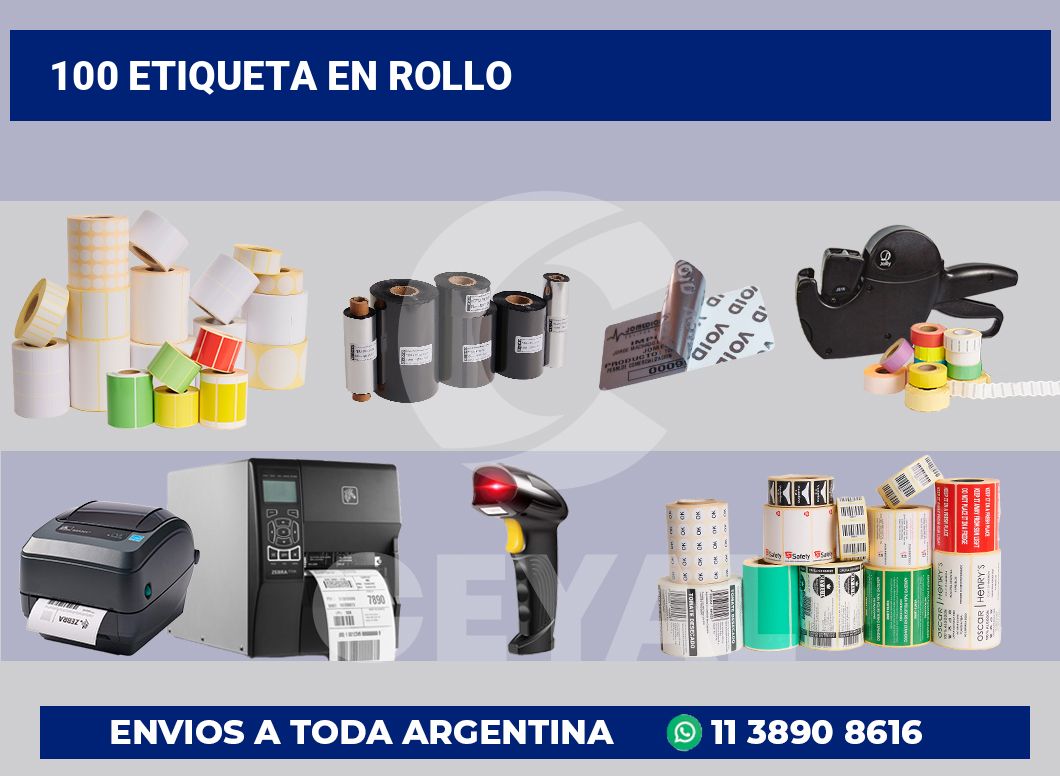 100 Etiqueta en rollo