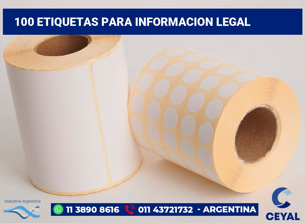 100 Etiquetas para informacion legal