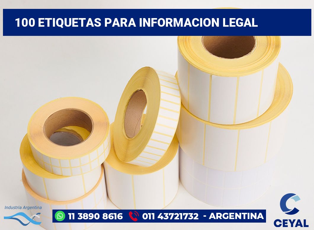 100 Etiquetas para informacion legal