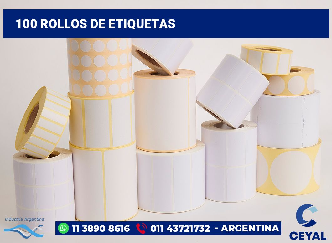 100 Rollos de etiquetas