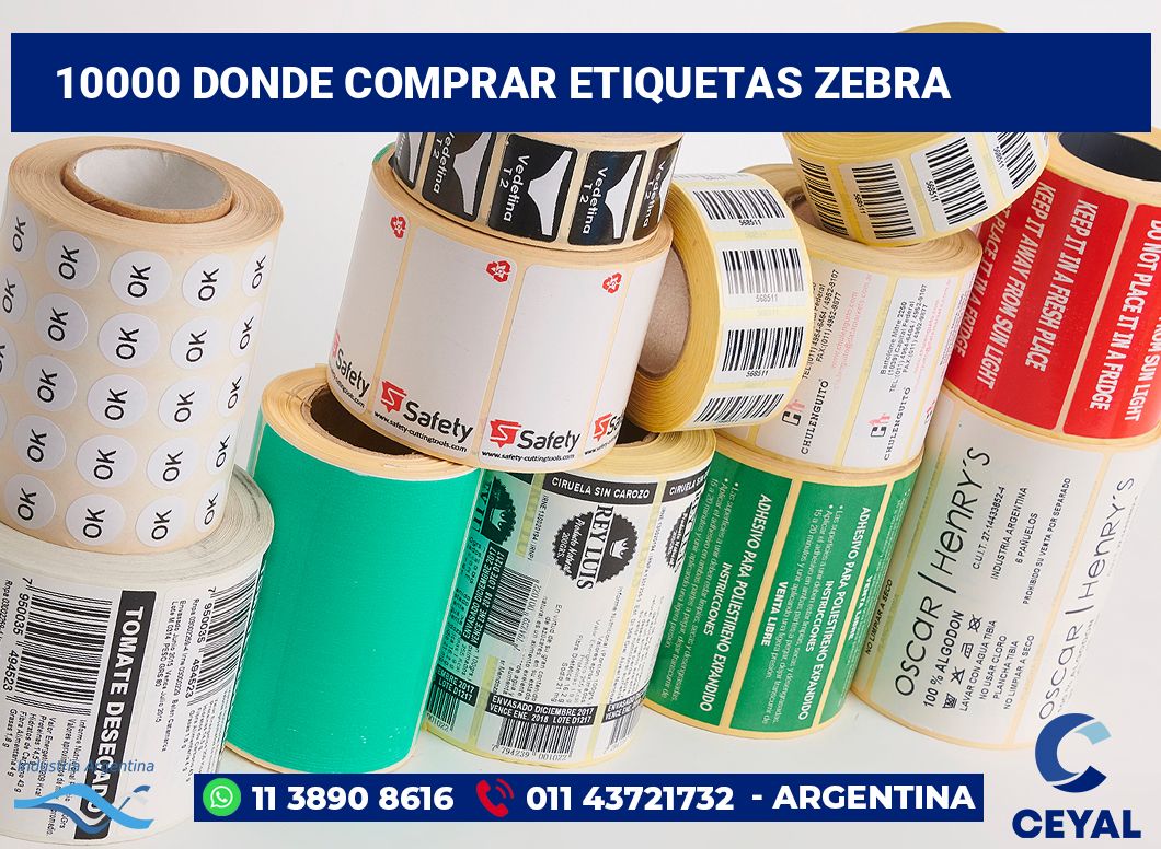 10000 Donde comprar etiquetas zebra