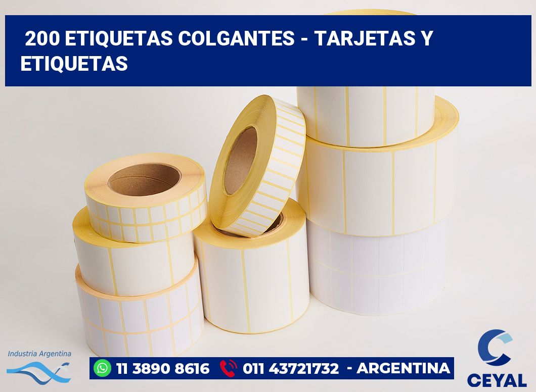 200 Etiquetas colgantes - tarjetas y etiquetas