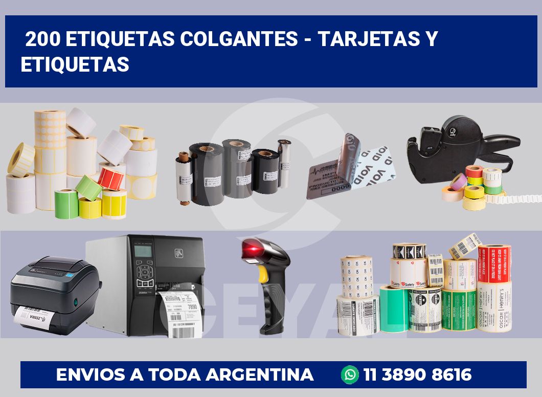 200 Etiquetas colgantes - tarjetas y etiquetas