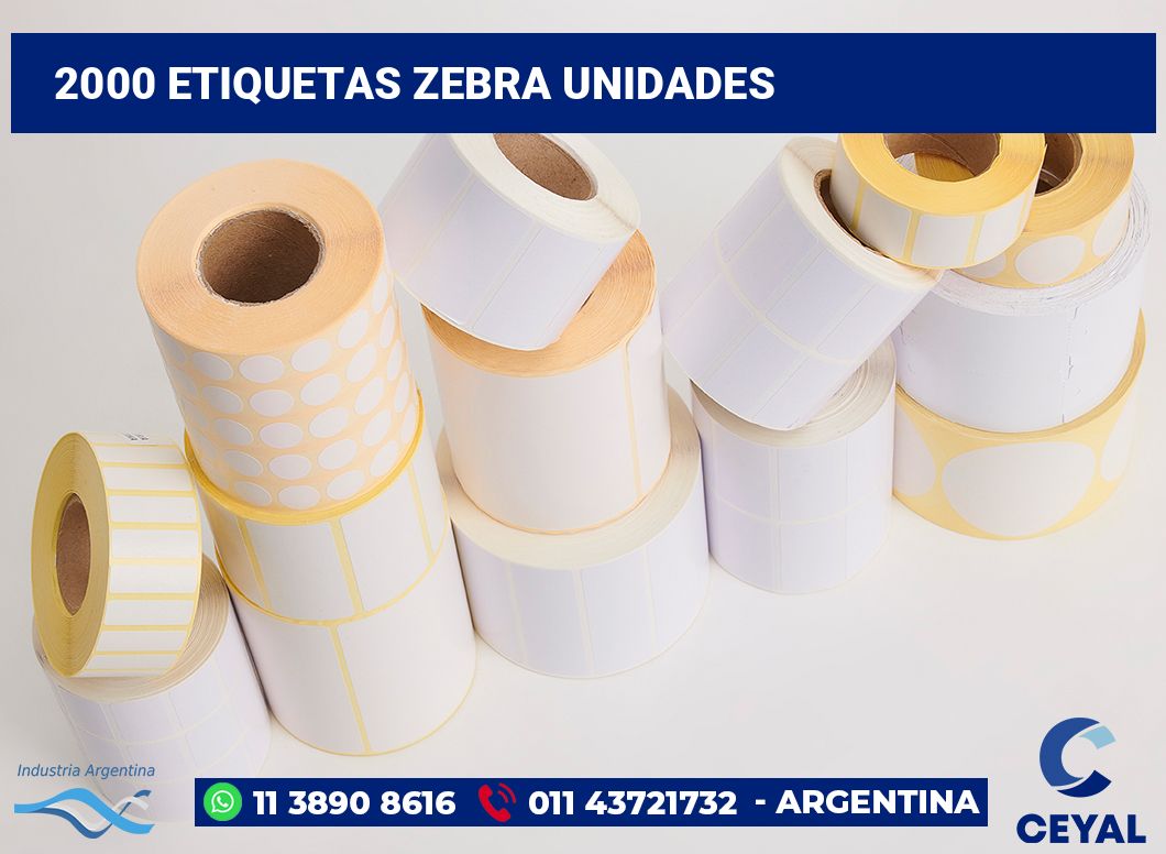 2000 Etiquetas zebra unidades