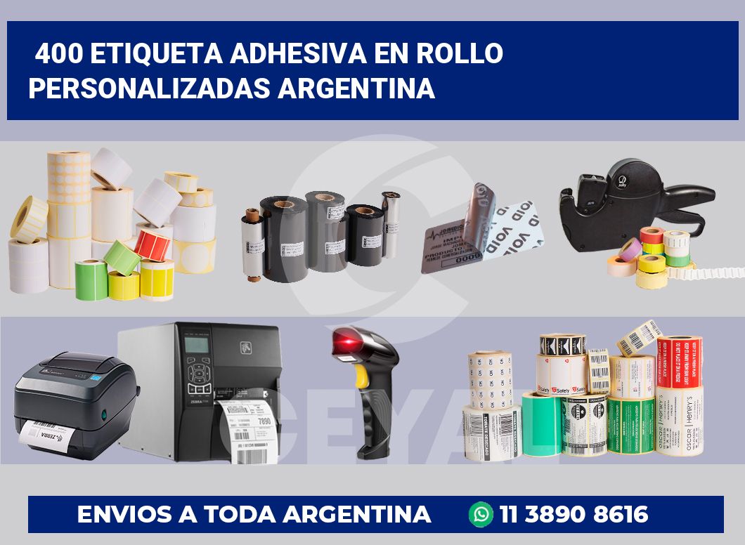 400 Etiqueta adhesiva en rollo personalizadas argentina